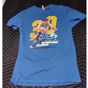 Next Level Golden State Stephen Curry 30 Basketball Graphic T Shirt Blue